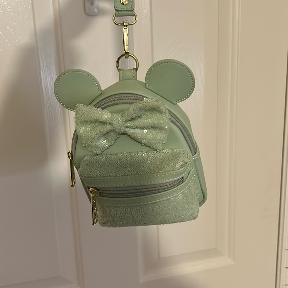 Mint green Disney lounge fly wristlet